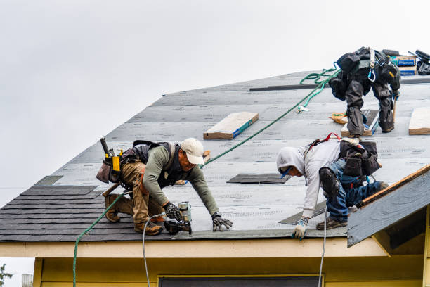 Professional Roof Replacement technician working in North Bay, NY